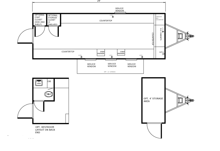 CASHIER TRAILER FLOOR PLANS